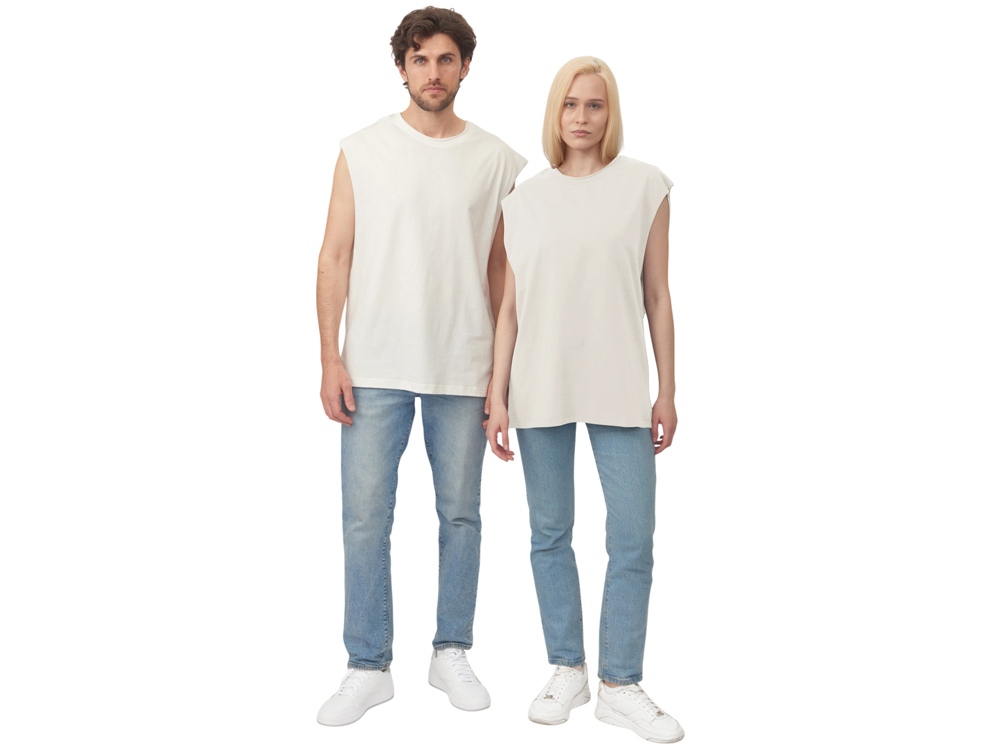 Майка оверсайз Berlin, унисекс, молочный-6