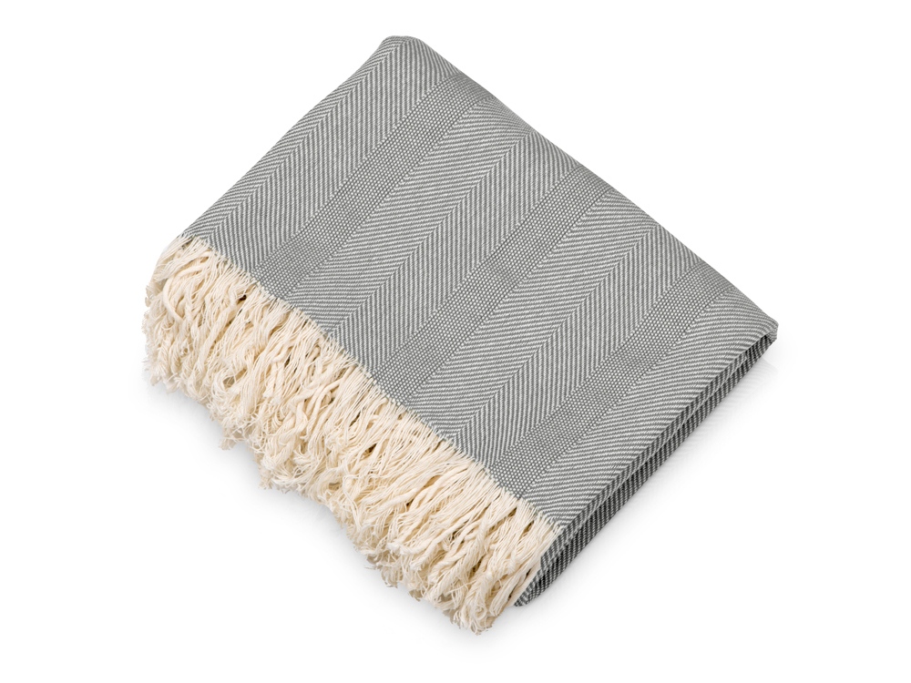 Подарочный набор с пледом, свечой и диффузором, серый-4