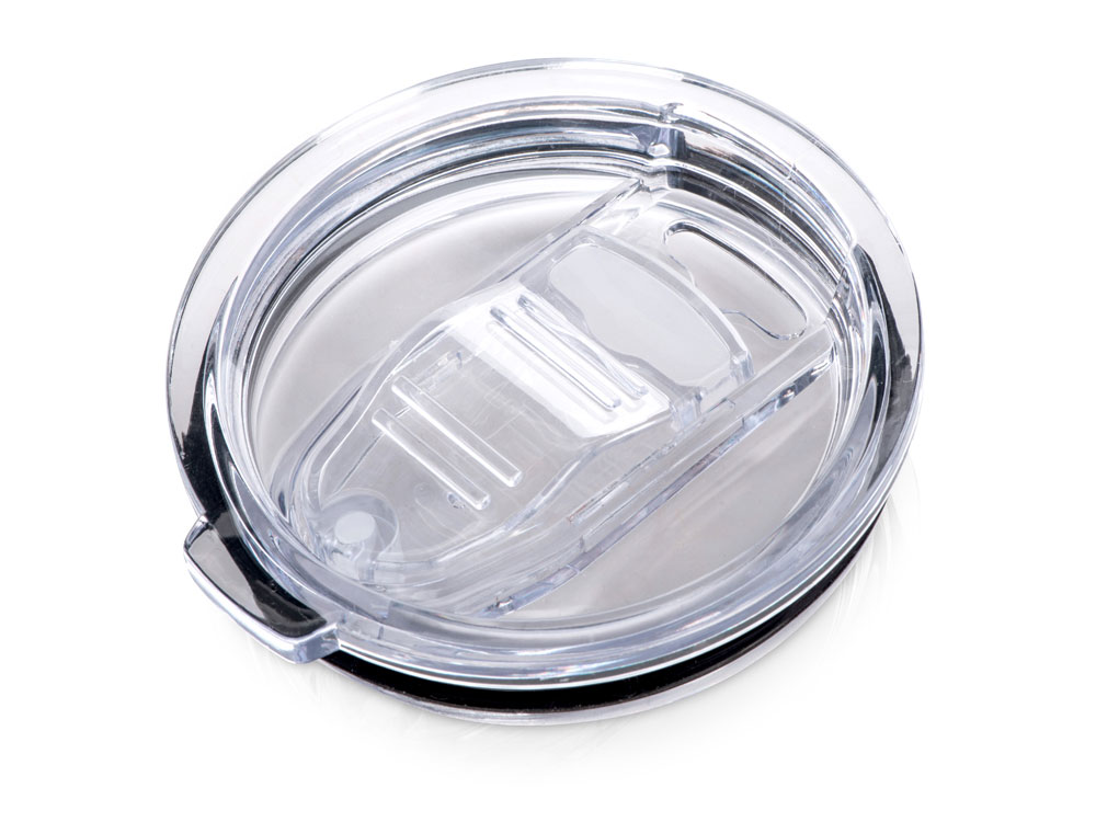 Кружка стальная Alaska с крышкой слайдером, powder coating, черный-5