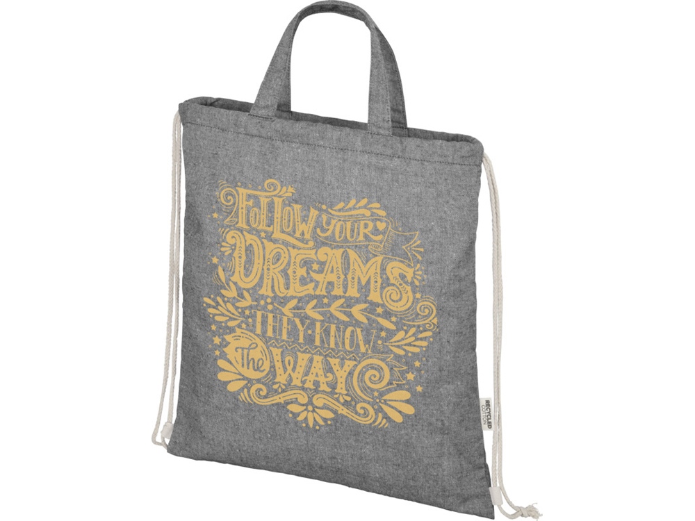 Pheebs 150 г/м² Aware™ рюкзак со шнурком из переработанных материалов - Черный-5