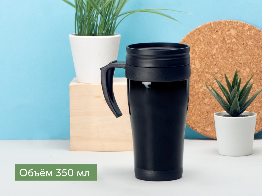 Кружка с термоизоляцией Silence 350мл, черный-7