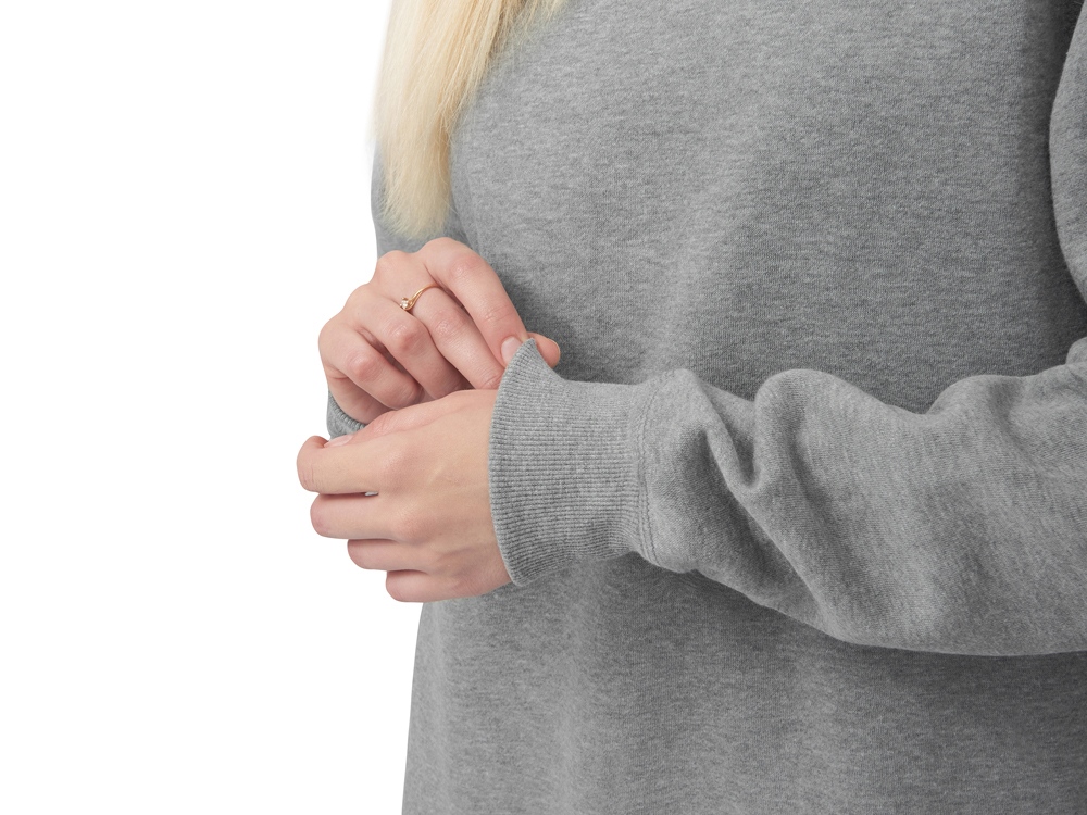 Свитшот оверсайз Lisbon унисекс, серый меланж-6