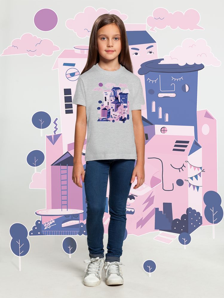 Футболка детская «Йогуртбург», светлый меланж-2