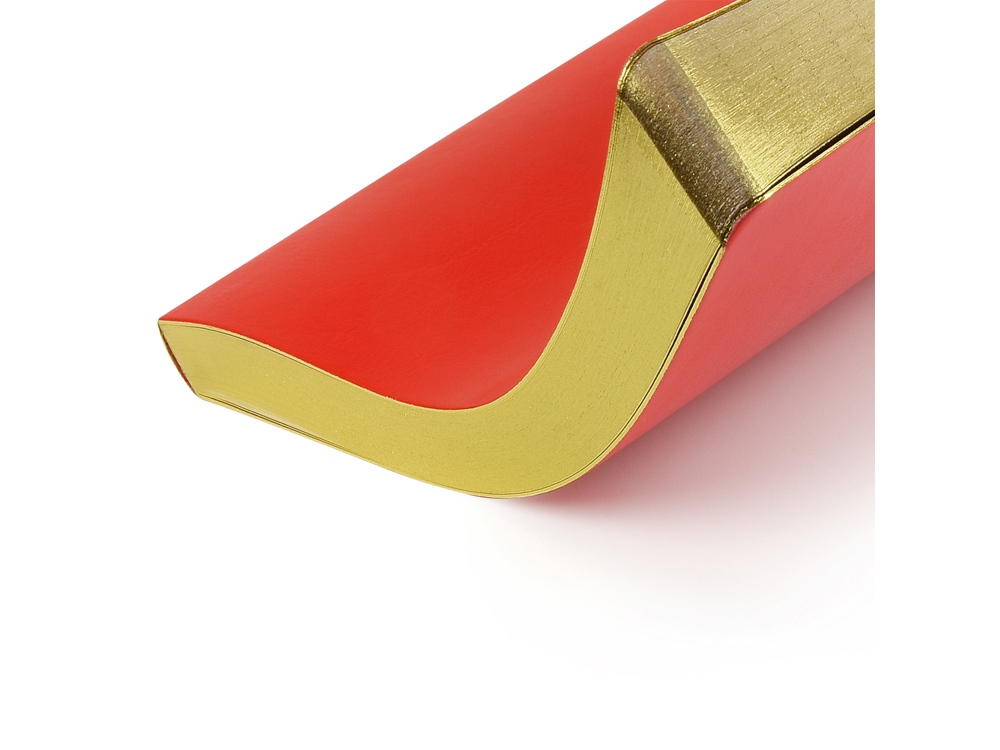 Ежедневник недатированный А5 Megapolis Nebraska Flex, красный с золотым обрезом-2