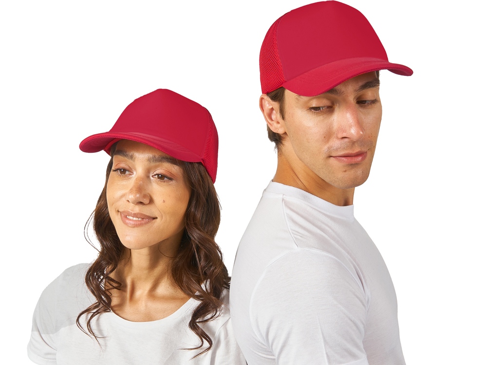 Бейсболка с сеткой Newport, красный-0