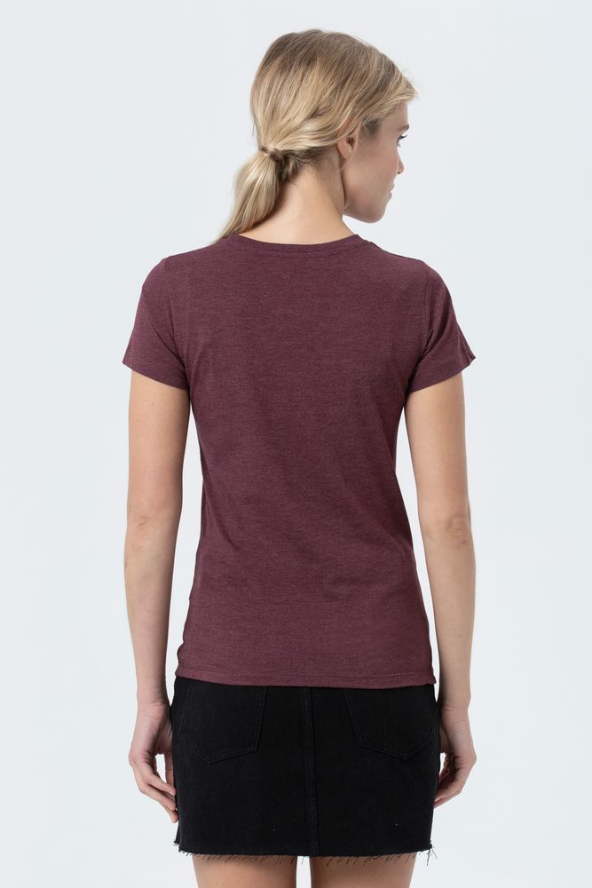 Футболка женская Regent Fit Women, бордовый меланж-3