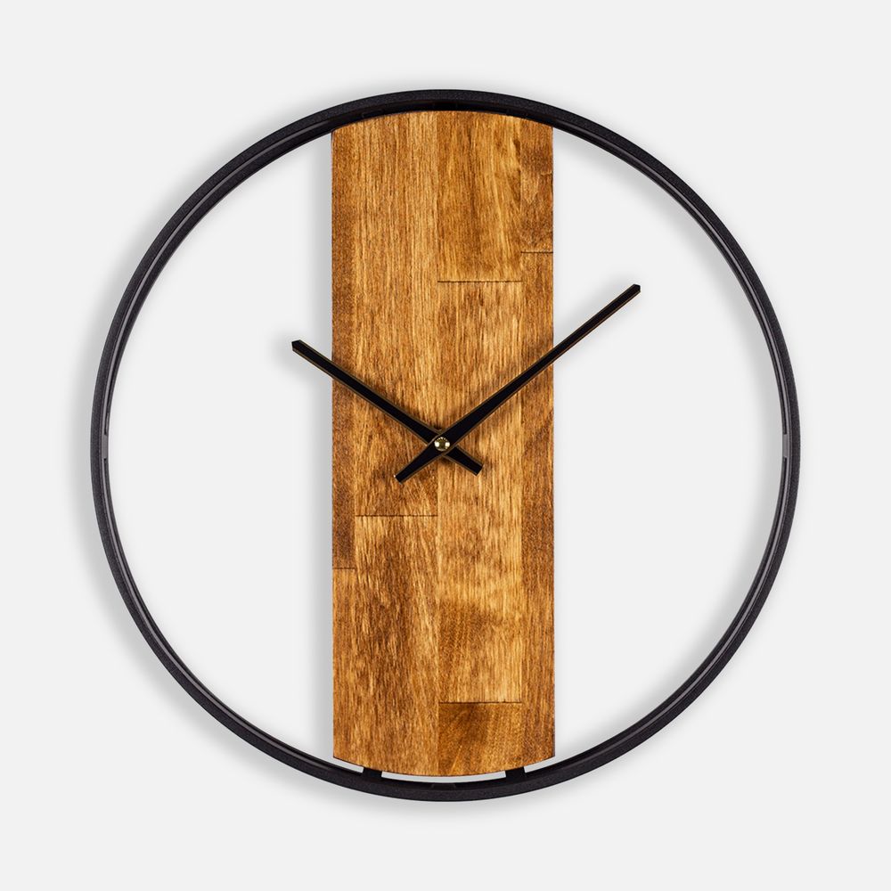 Часы Woodix, черные с коричневым-1