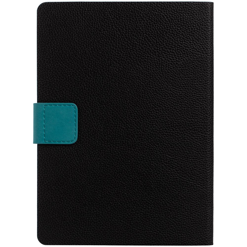 Ежедневник Boom, недатированный, черный с бирюзовым-2