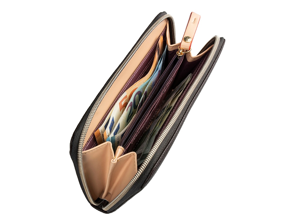 Кошелёк женский BUGATTI Ella, тёмно-коричневый, полиуретан, 19х2х10 см-3