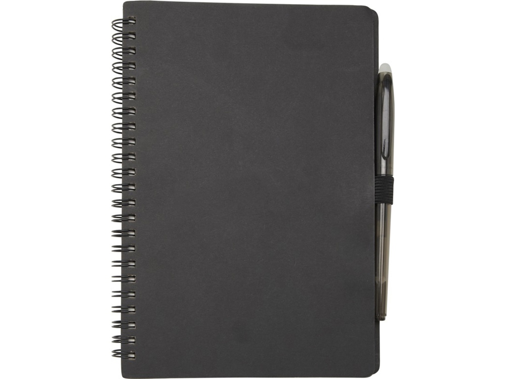 Slate многоразовый набор из блокнота в мягкой обложке и ручки - сплошной черный-1