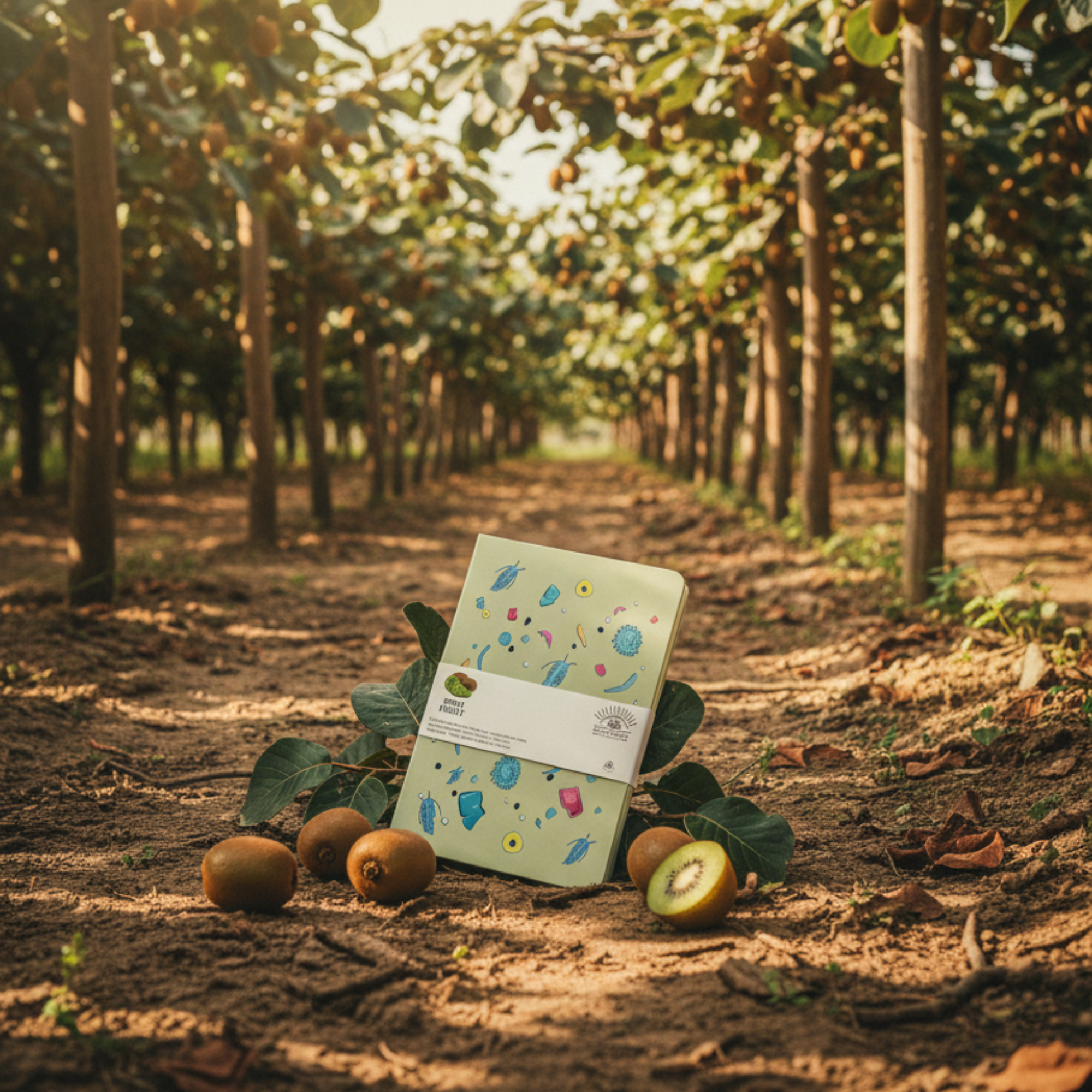 Блокнот из растительного сырья Tutti Frutti в твёрдом переплёте, Киви-7