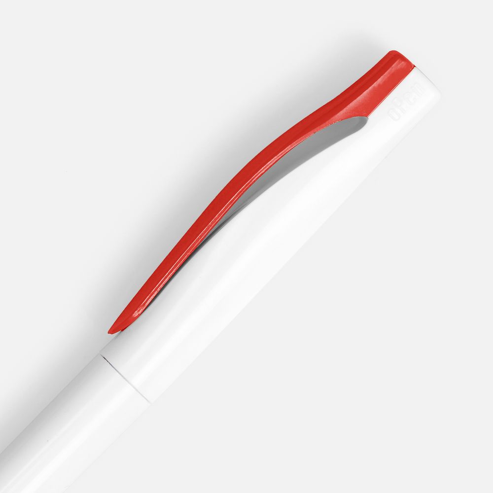 Ручка шариковая Pin, белая с красным-2