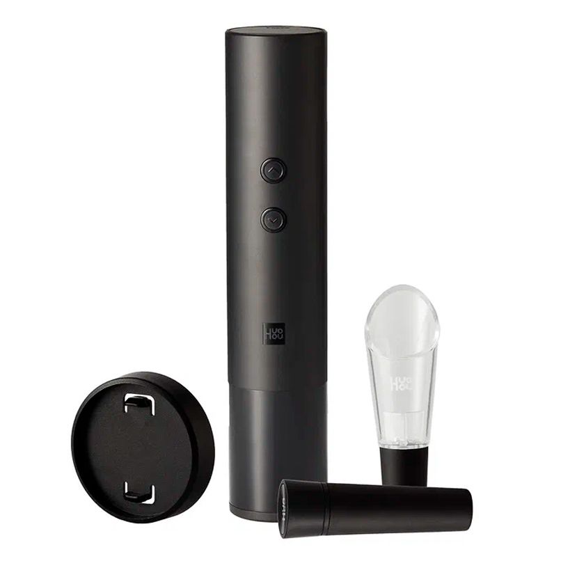 Винный набор HuoHou Electric Wine Bottle Opener 4 in 1, черный-0