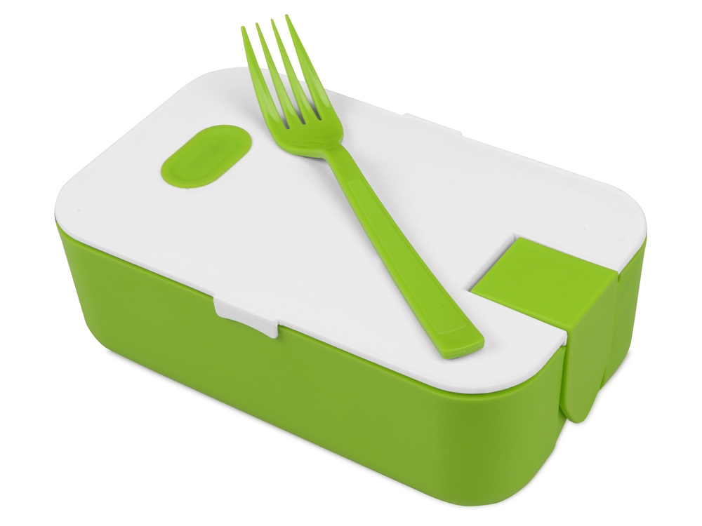 Подарочный набор с бутылкой для воды. блокнотом, ручкой и ланчбоксом, зеленое яблоко-5