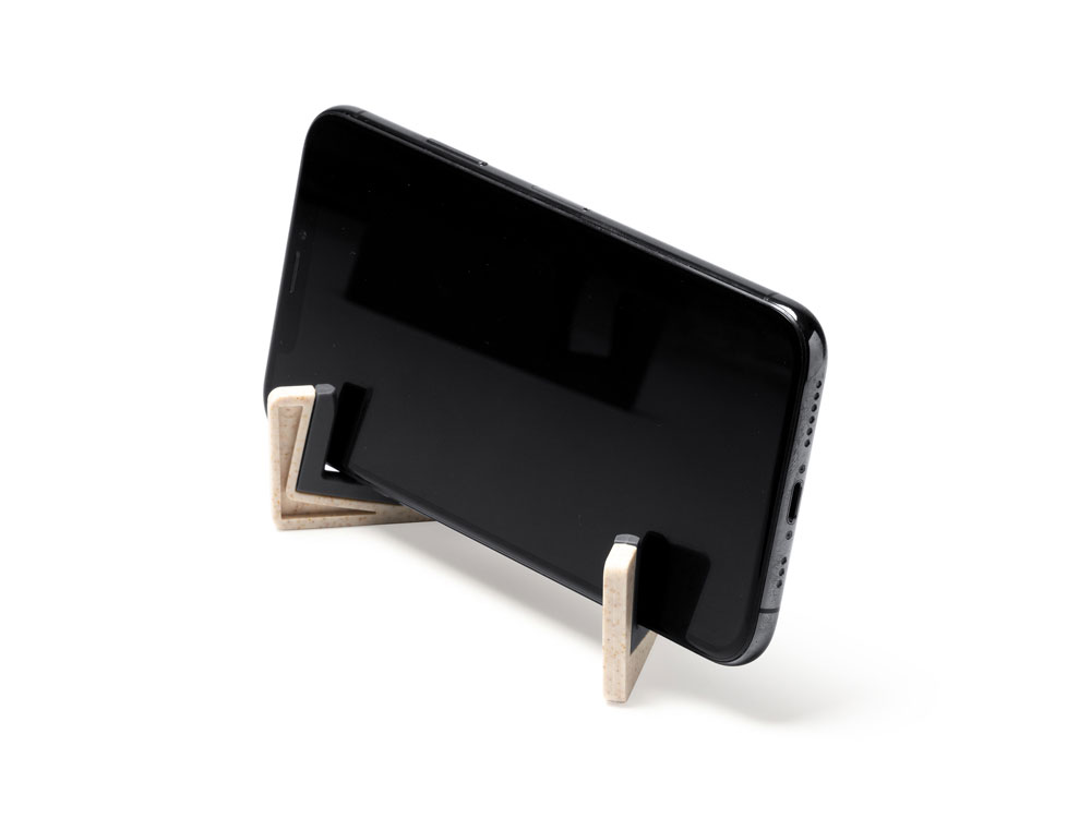 Складной держатель BAWEN для мобильного телефона из пшеничного волокна, бежевый-2