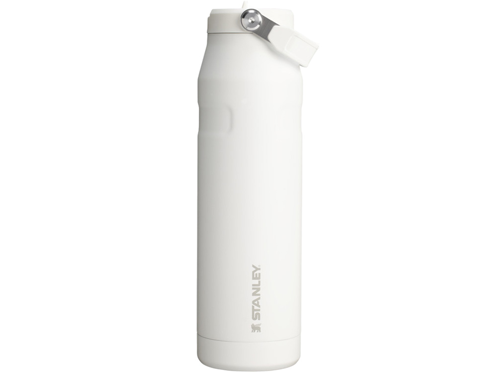 Бутылка для воды объемом 1,06 литра с откидной трубочкой Stanley IceFlow™ 2.0 - Frosted white-1