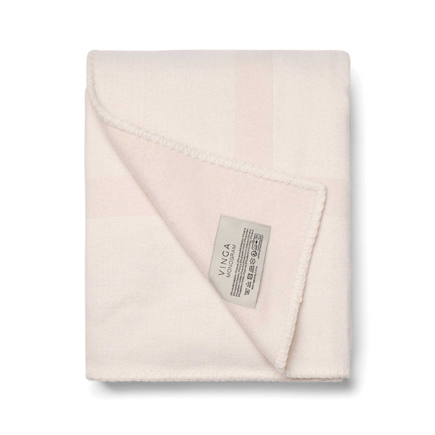 Плед VINGA Monogram из переработанного полиэстера GRS, 170x130 см-2