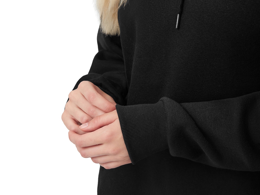 Толстовка с капюшоном оверсайз Lisbon унисекс, черный-6