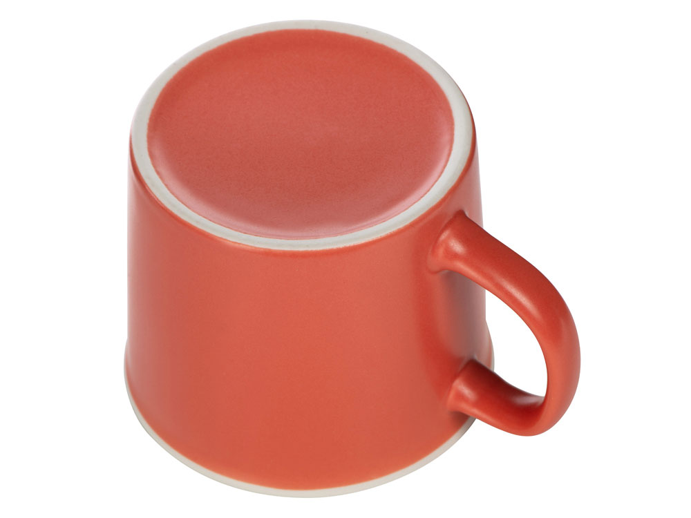 Матовая кружка Nancy 360 мл цветная снаружи, белая внутри, коралловый-2