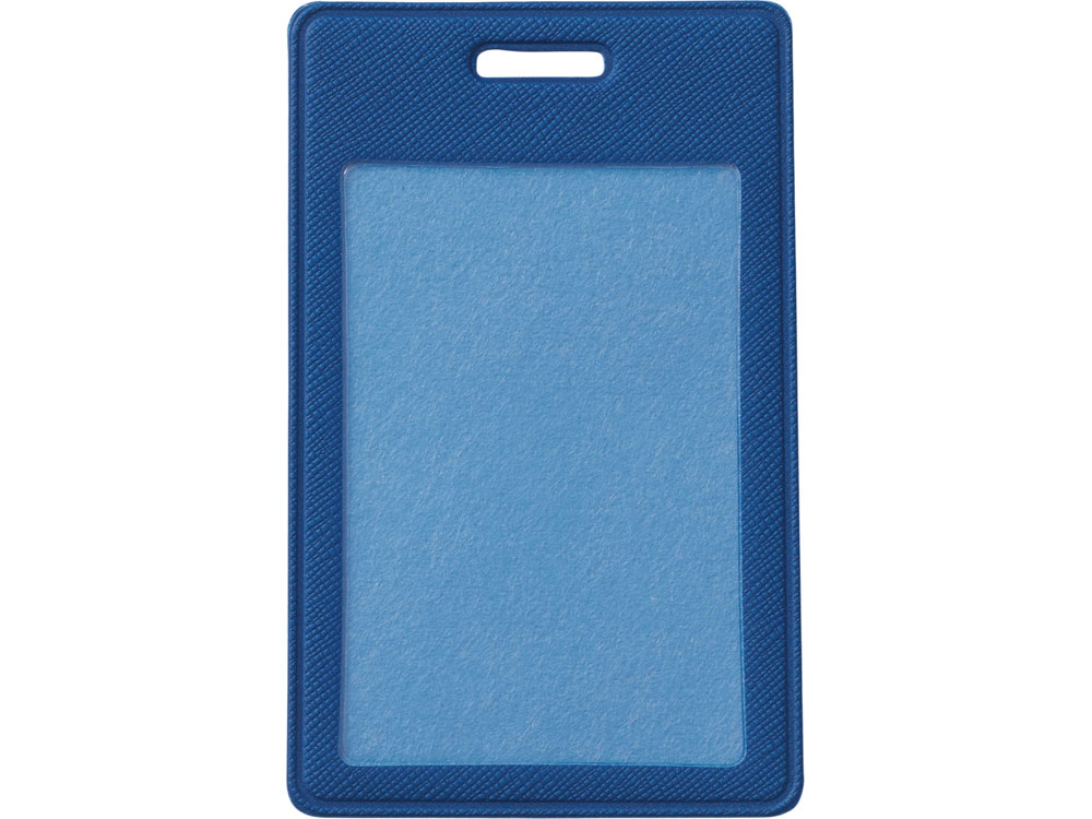 Бейдж с рулеткой-карабин Favor, синий-2