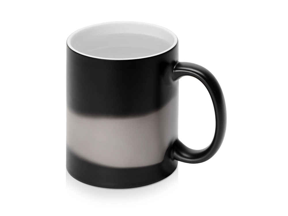 Кружка-хамелеон Magic матовая, черный/белый-2