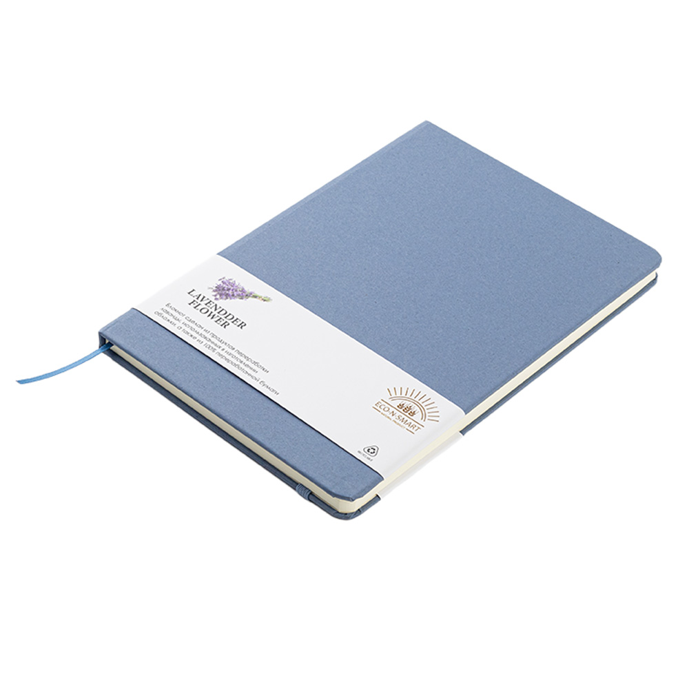 Блокнот из растительного сырья Tutti Frutti в твёрдом переплёте, Лавандовый-0