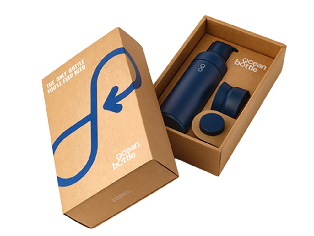 Подарочный набор Ocean Bottle 3-в-1 объемом 500 мл - Синий-2