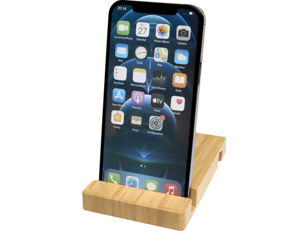 Bubup бамбуковая 2-угольная подставка для планшета и телефона-3