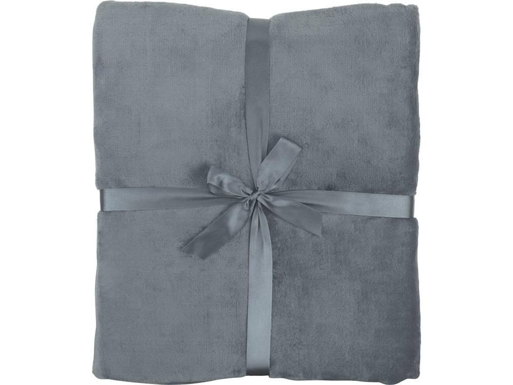 Плед флисовый Natty из переработанного пластика, серый-2