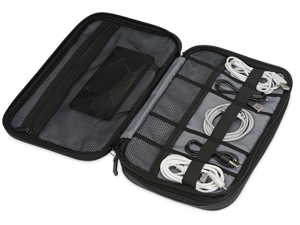 Органайзер для электроники District, темно-серый-3