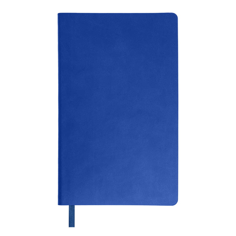 Бизнес-блокнот FUNKY А5, синий, серый форзац, мягкая обложка, в линейку , синий, серый-1