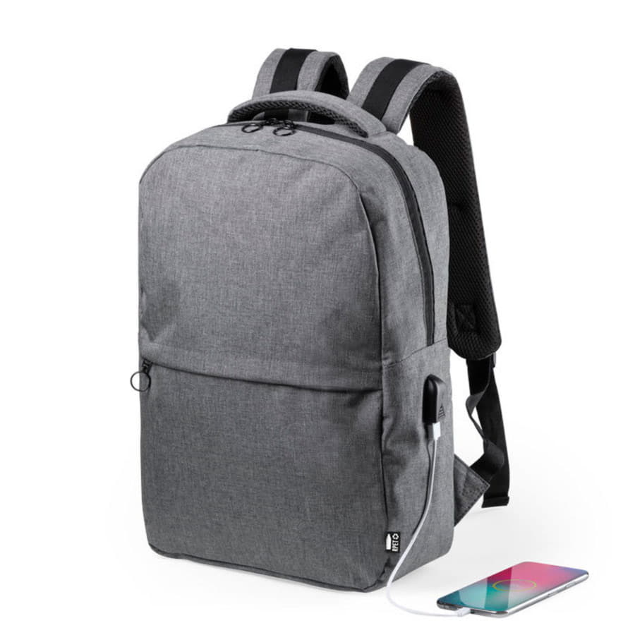 Рюкзак KONOR, переработанный полиэстер RPET, серый-2