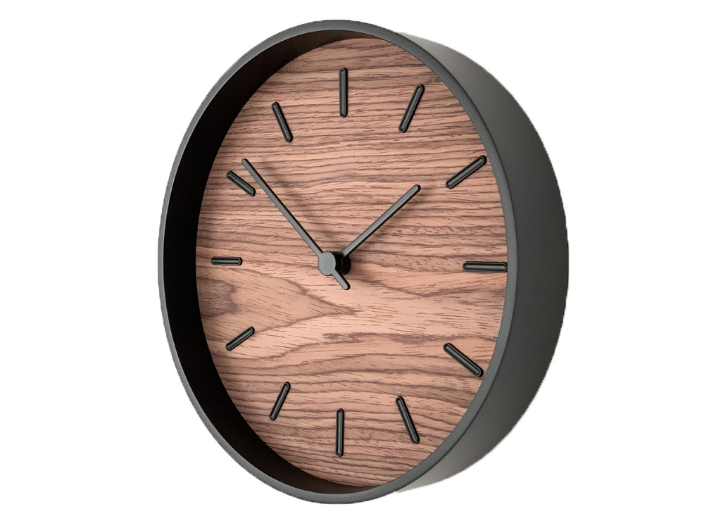 Часы настенные Tiger S, черный, орех-2