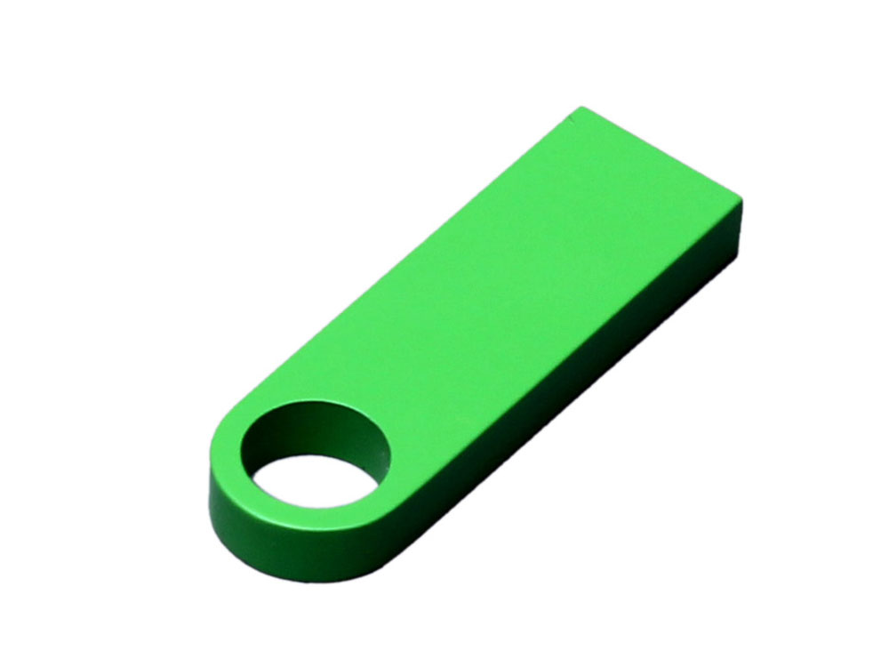 USB 2.0-флешка на 4 Гб с мини чипом и круглым отверстием, зеленый-1