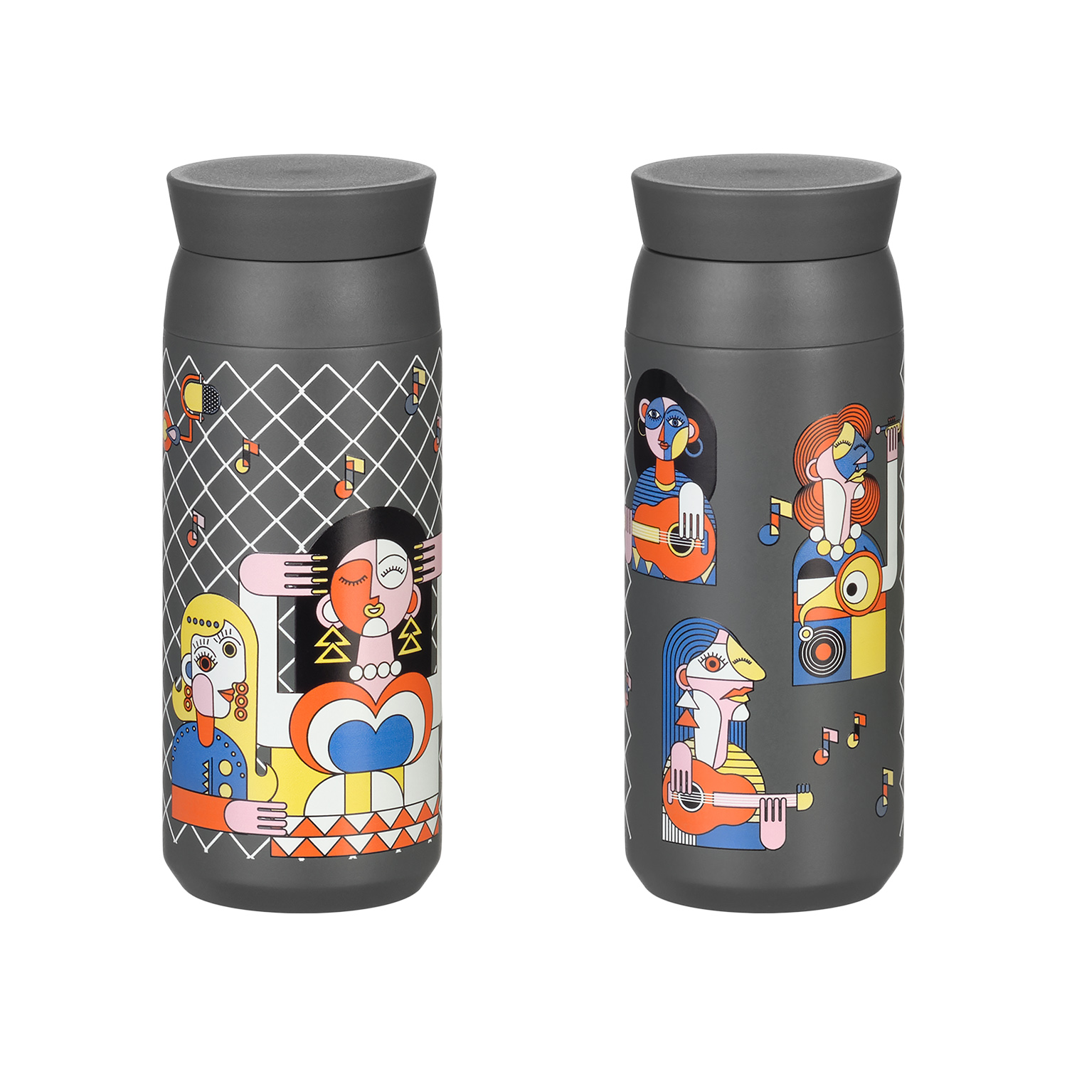 Термобутылка вакуумная герметичная Грейс, серая-7