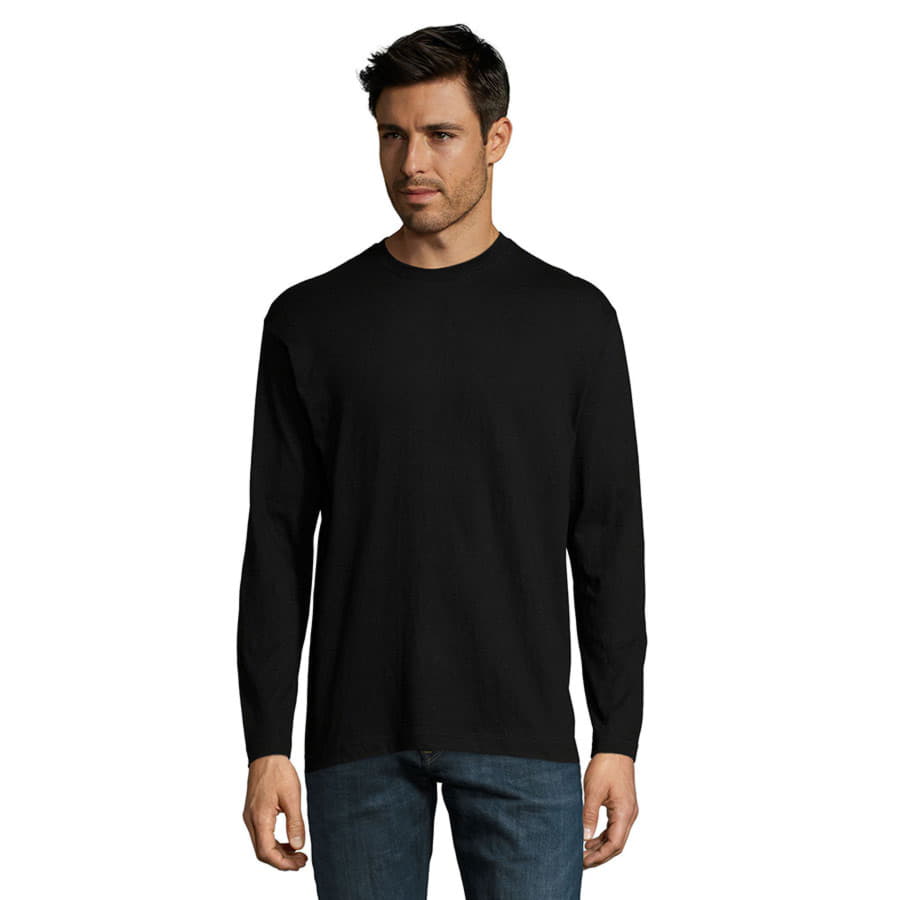 Футболка мужская с длинным рукавом MONARCH 150, черный-3