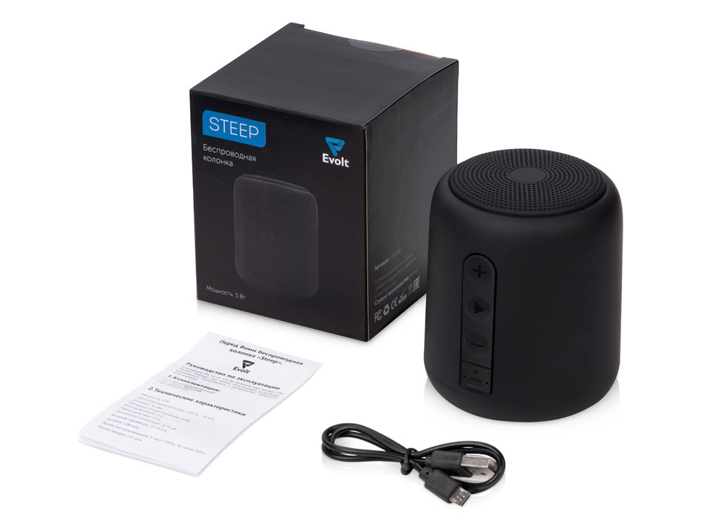 Портативная колонка TWS Steep, черный-2