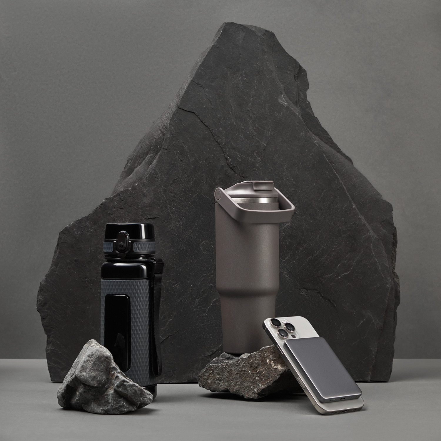 Термокружка вакуумная Монтана (Montana), серая-12