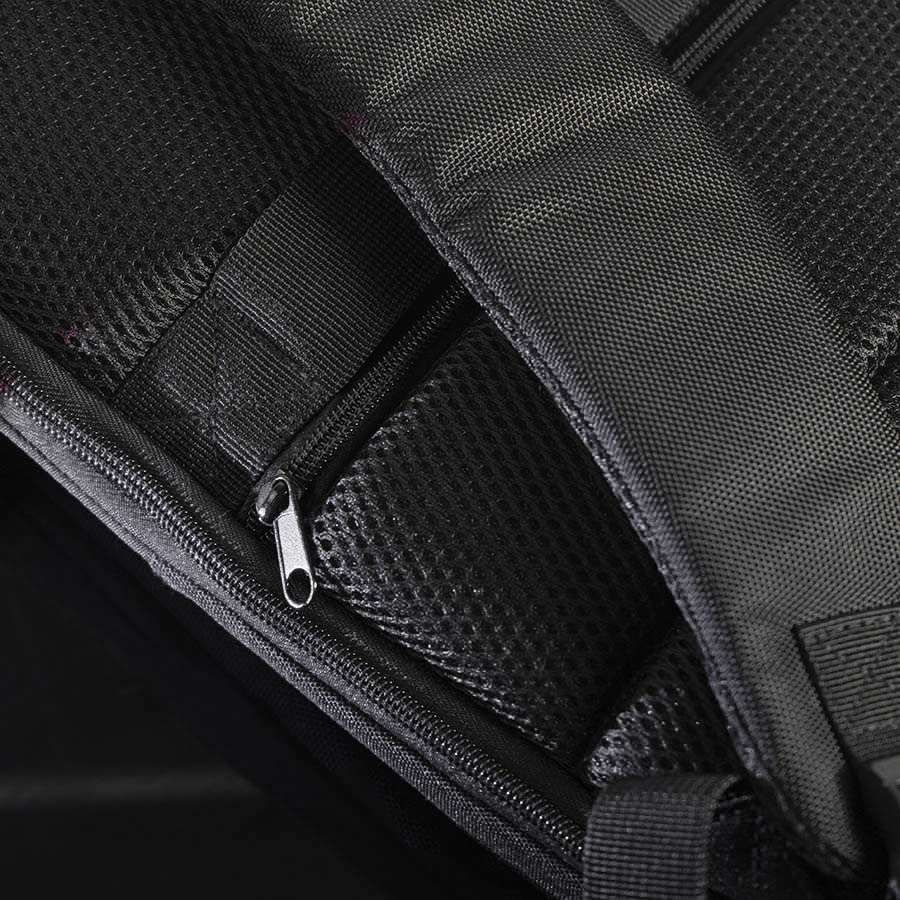Расширяющийся  водостойкий рюкзак "Slim", чёрный, 45х30х6 см, ткань верха: 100% полиэстер 1680 D, черный-4