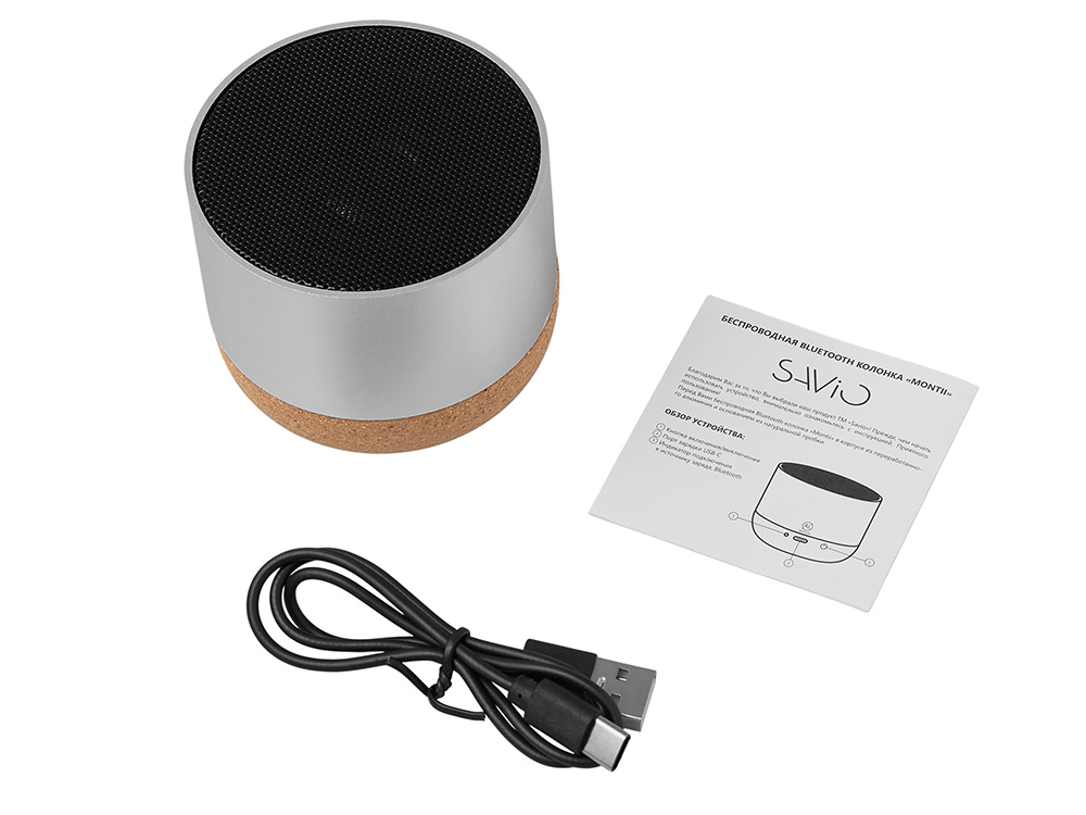 Беспроводная колонка Montii, 3 Вт, серебристый-4