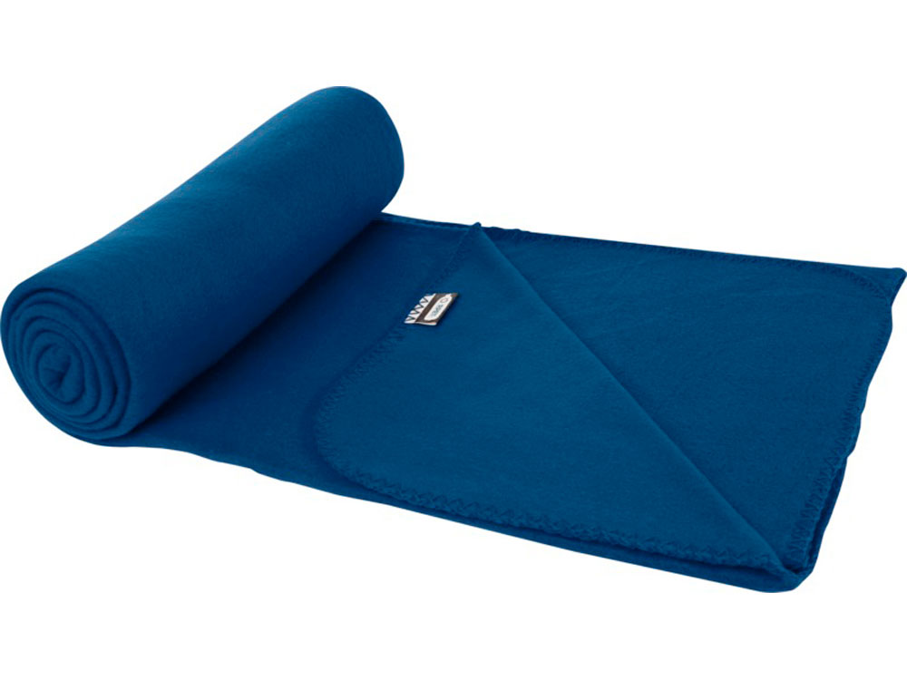 Плед Willow из флиса, вторичного ПЭТ, темно-синий-2