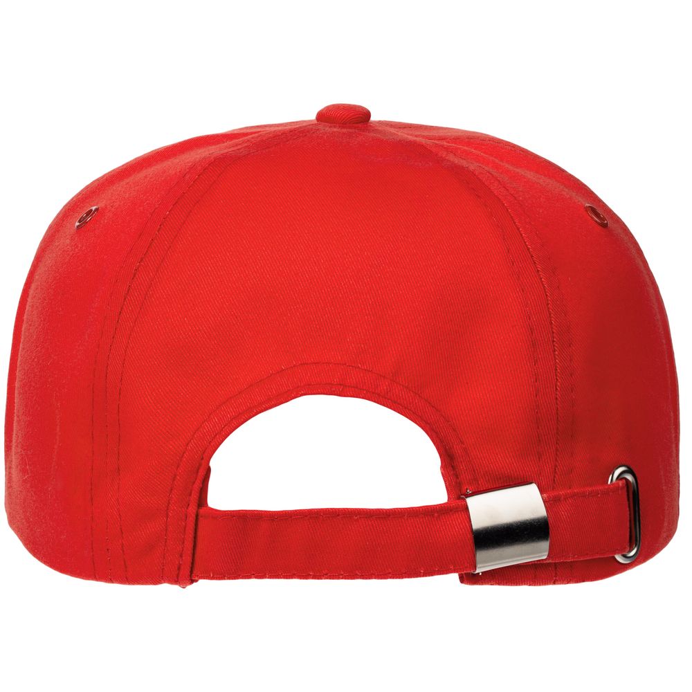 Бейсболка Canopy, красная с белым кантом-2
