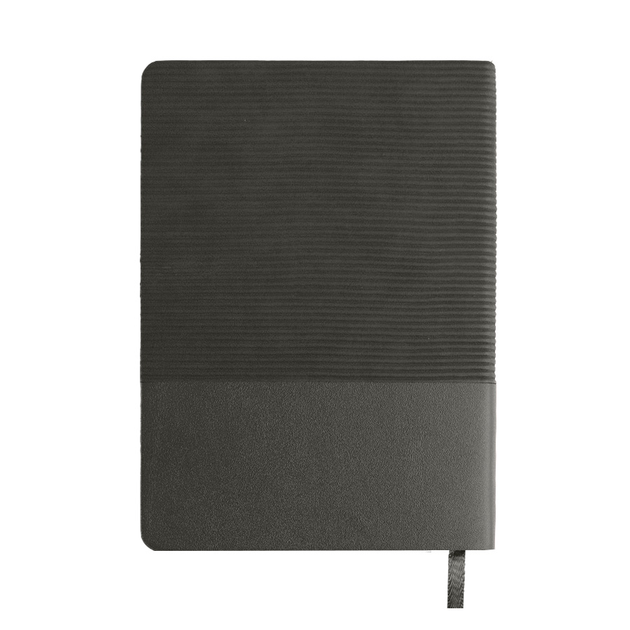 Ежедневник недатированный RIFF, серый, формат А5, блок в линейку, серый-2