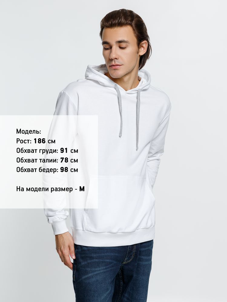 Толстовка с капюшоном Kirenga, белая (белоснежная)-2