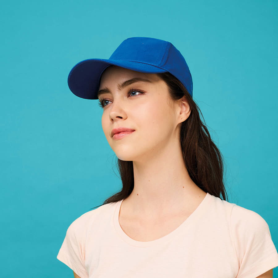 Бейсболка SUNNY, 5 клиньев, застежка на липучке, зеленый, белый-1