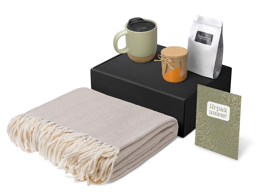 Подарочный набор Re:y. Nest с пледом, кружкой и вареньем-1
