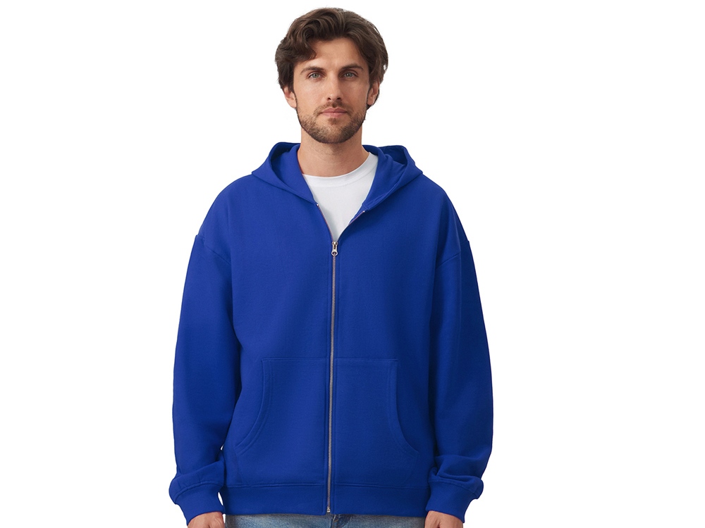 Толстовка оверсайз с капюшоном на молнии Monaco, синий классический-1