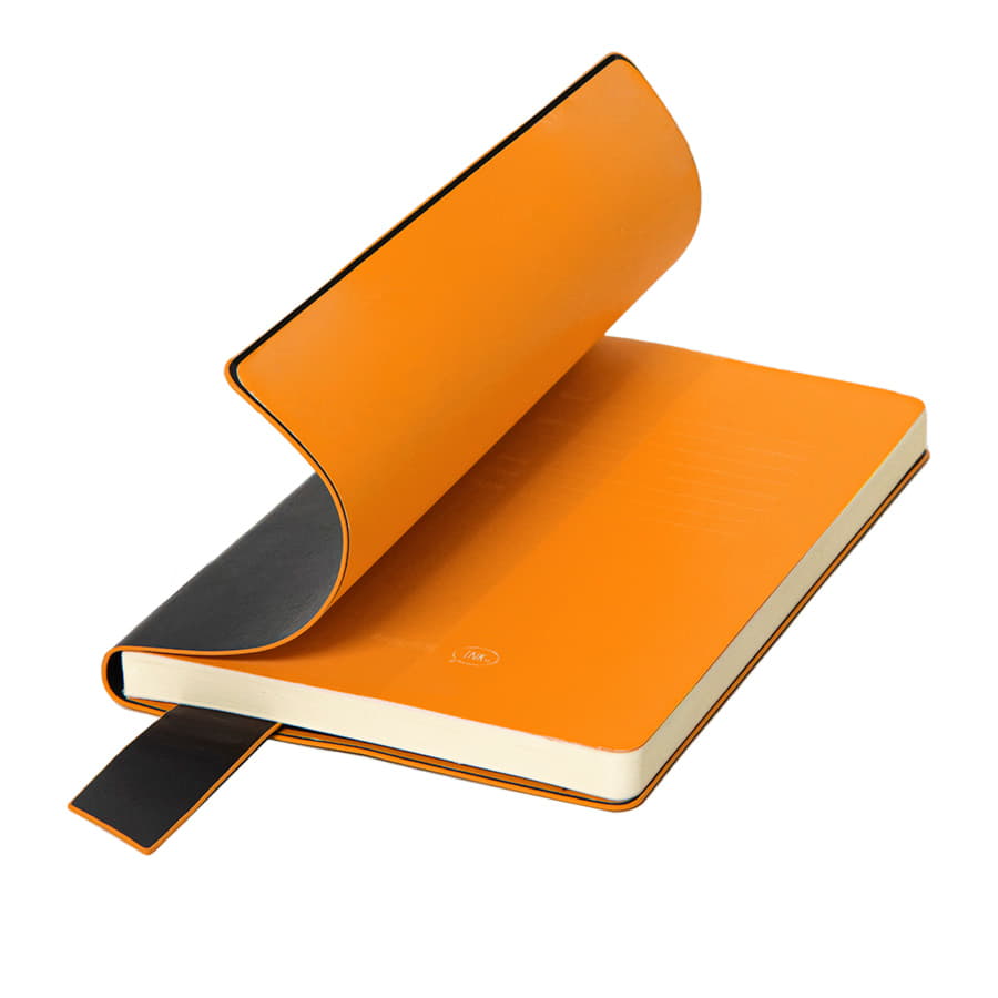 Набор подарочный DESKTOP: кружка, ежедневник, ручка,  стружка, коробка, черный/оранжевый, черный, оранжевый-2