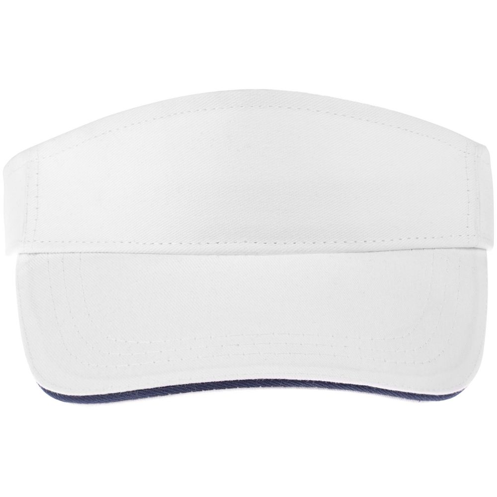 Козырек Active, белый с темно-синим кантом-1