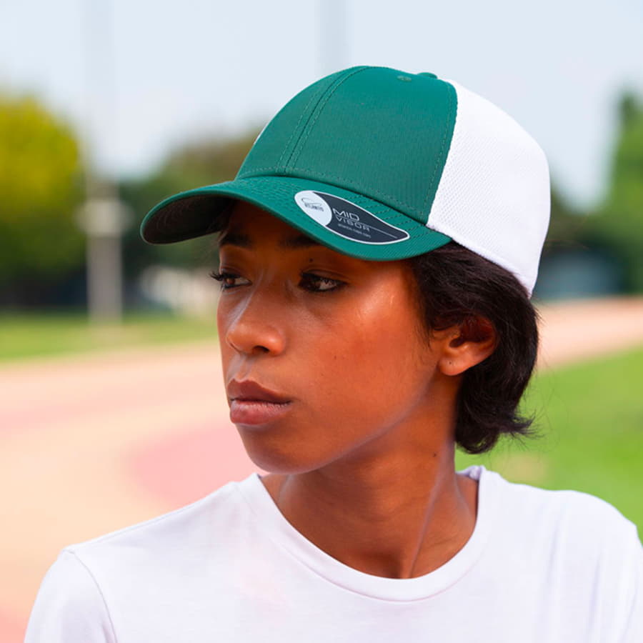 Бейсболка CAMPUS, 6 клиньев, застежка на липучке, красный, белый-1